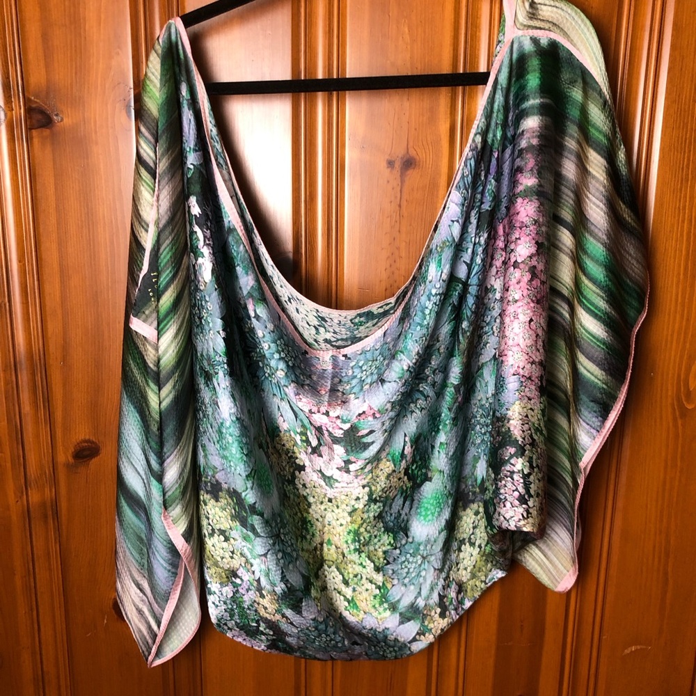 Ted Baker Green and Pink Patterned Blouse